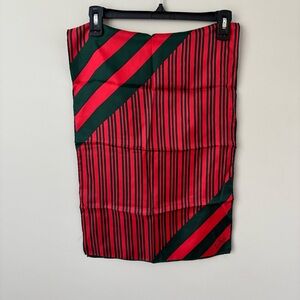 Echo Striped Red and Green Christmas Scarf